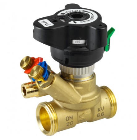 Клапан балансировочный MSV-BD Leno с изм/нип Ду 15 Ру20 ручной НР/НР Danfoss 003Z4100