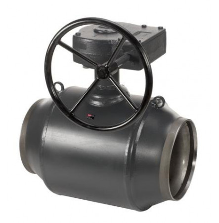 Кран шаровой стальной JIP Premium WW Ду 350 Ру25 под приварку с редуктором Danfoss 065N0171G