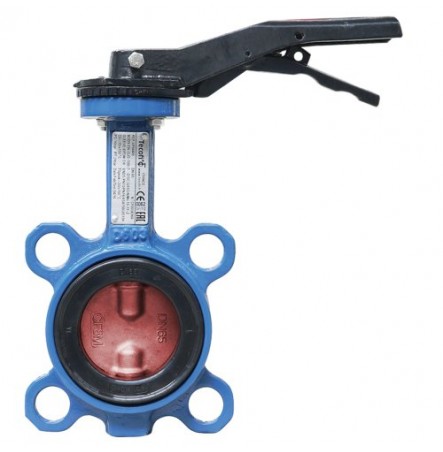Затвор дисковый поворотный VPI4448-08EP Ду 125 Ру16 межфл с редуктором Tecofi VPI4448-08EP0125