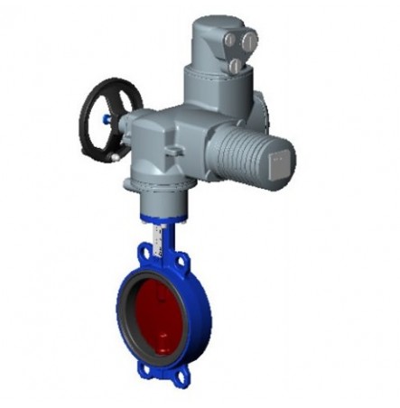 Затвор дисковый поворотный VPI4448-B24EP Ду 200 Ру16 межфл с эл/приводом Tecofi VPI4448-B24EP0200