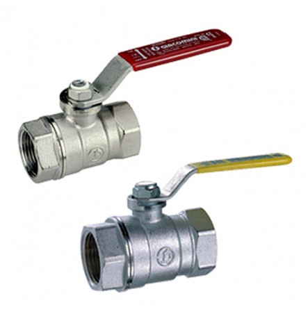 Кран шаровой латунный газ R250D Ду 25 ВР/ВР рычаг Giacomini R250X025