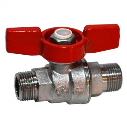Кран шаровой латунный R253D Ду 20 НР/НР бабочка Giacomini R253X004
