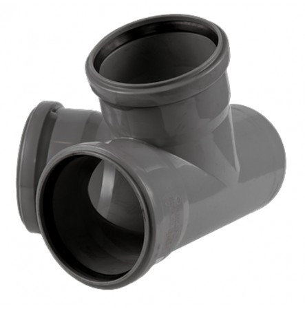 Крестовина PP-H 2-плоскостная серая HT HTED Дн 110х110х110х67гр б/нап в/к Ostendorf 115920