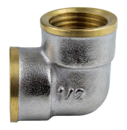 Угольник латунь никель Ду 25 ВР 9001 ГОСТ 32585-2013 Aquasfera 9001-03