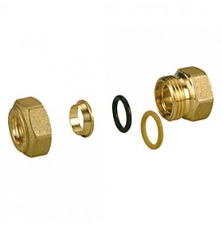 Переходник латунь Ду 1/2"х16 для медных труб ВР R180F Giacomini R180FY115