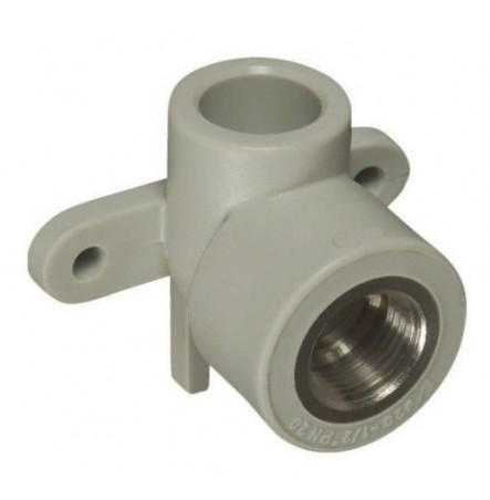 Угольник PP-R комбинированный сер ВР Дн 25х1/2" с креплением VALFEX 10120025Г