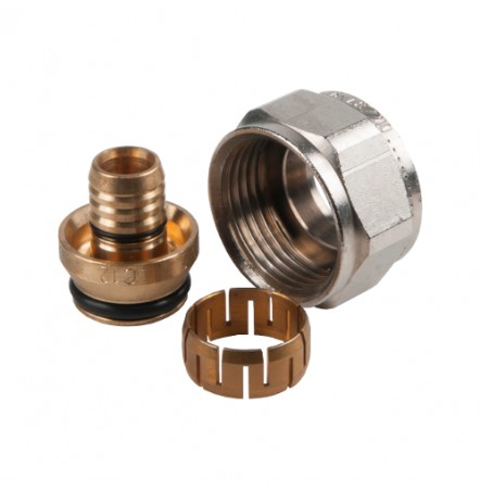 Евроконус для PE-X латунь никель Flex-X Дн 20х2,8хG3/4" Uponor 1045543