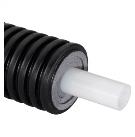 Труба теплоизолированная PE-Xa Ecoflex Thermo Single черный 63х8.6/175 Ру 10 Тмакс=95C бухта L=200м Uponor 1045879