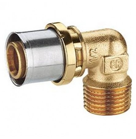 Угольник МП для PE-X латунь RM127 Дн 26х3/4" НР пресс Giacomini RM127Y049