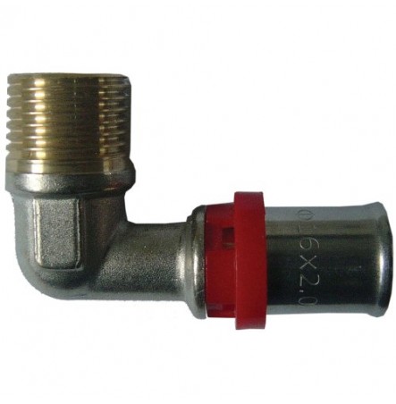 Угольник МП латунь Faro Дн 26х1" НР пресс STC 6508