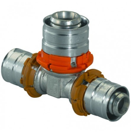 Тройник переходной МП латунь MLC Дн 25х25х16 пресс Uponor 1015025