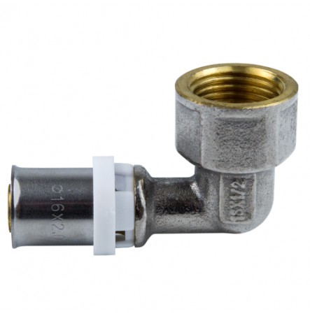 Угольник МП латунь никель 8007 Дн 20х3/4" ВР пресс ГОСТ 32415-2013 Aquasfera 8007-04