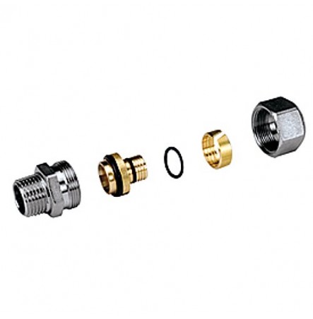 Муфта МП латунь хром R187M 1 1/4"x(32x3) НР Giacomini R187MX130