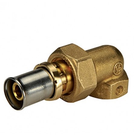 Угольник разъемный МП для PE-X латунь RM19 Дн 26х3/4" ВР пресс Giacomini RM19Y049